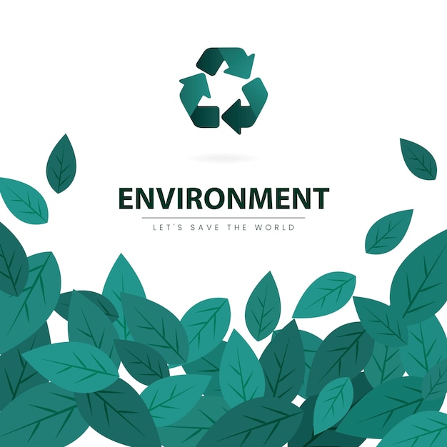 Vector gratuito salvar el vector de conservación ambiental mundial.
