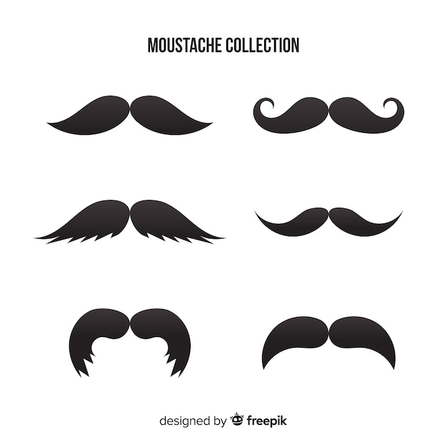 Vector gratuito set de bigotes de movember