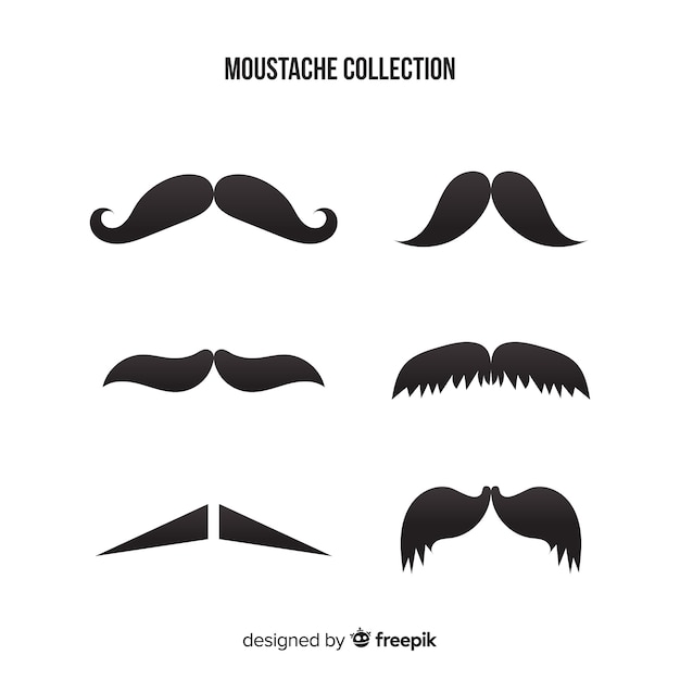 Vector gratuito set de bigotes de movember