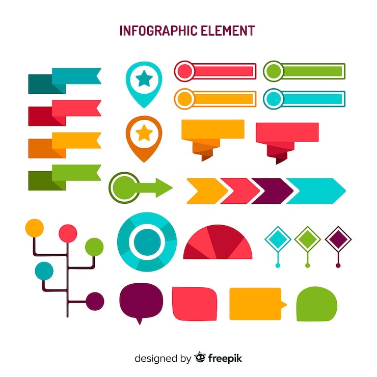 Vector gratuito set de elementos de infografías