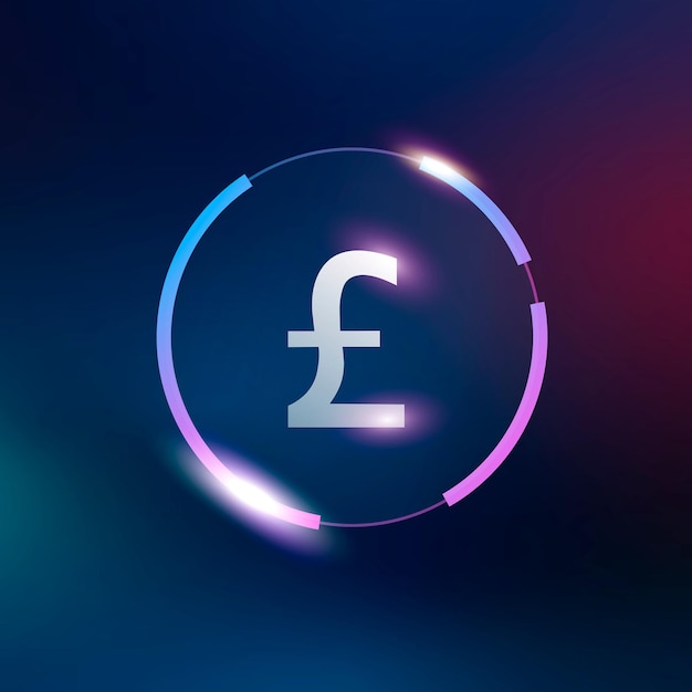 Vector gratuito símbolo de moneda de dinero de icono de libra esterlina