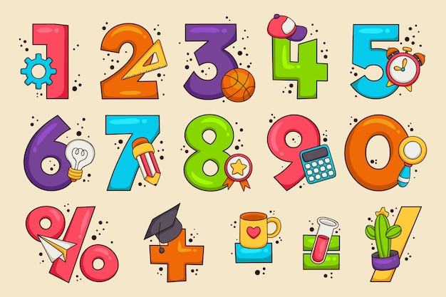 Vector gratuito símbolos matemáticos dibujados a mano