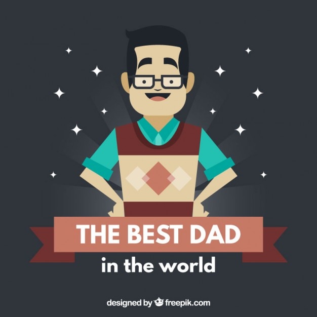 Vector gratuito simpático padre con un jersey