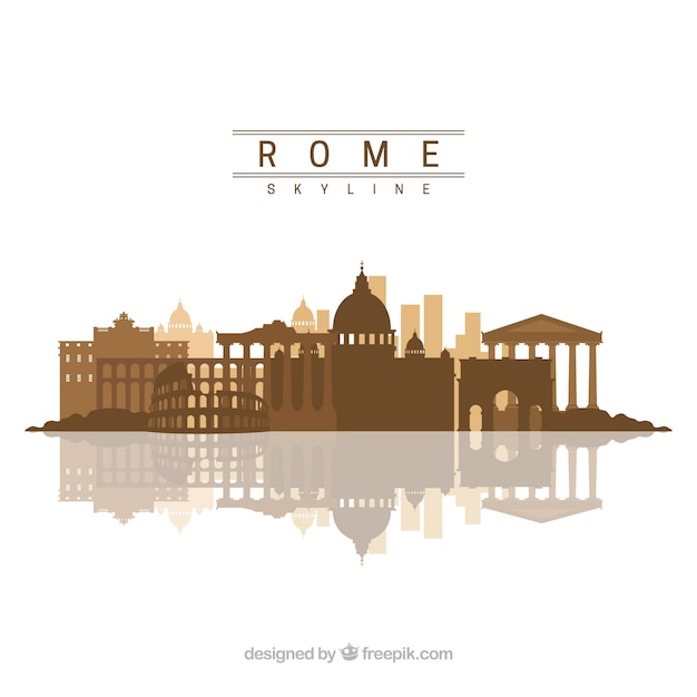 Vector gratuito skyline de roma