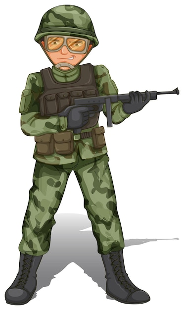 Vector gratuito un soldado valiente