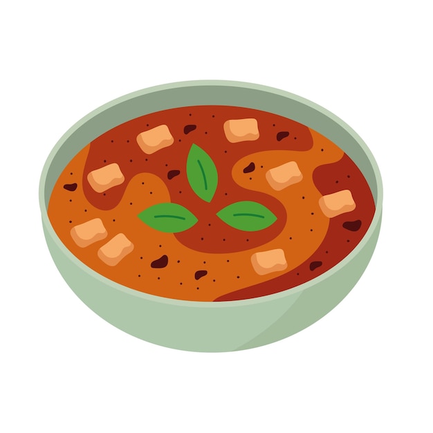 Vector gratuito sopa dhal comida india
