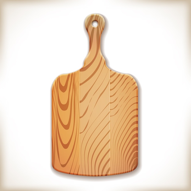 Vector gratuito tabla de cortar de madera aislada