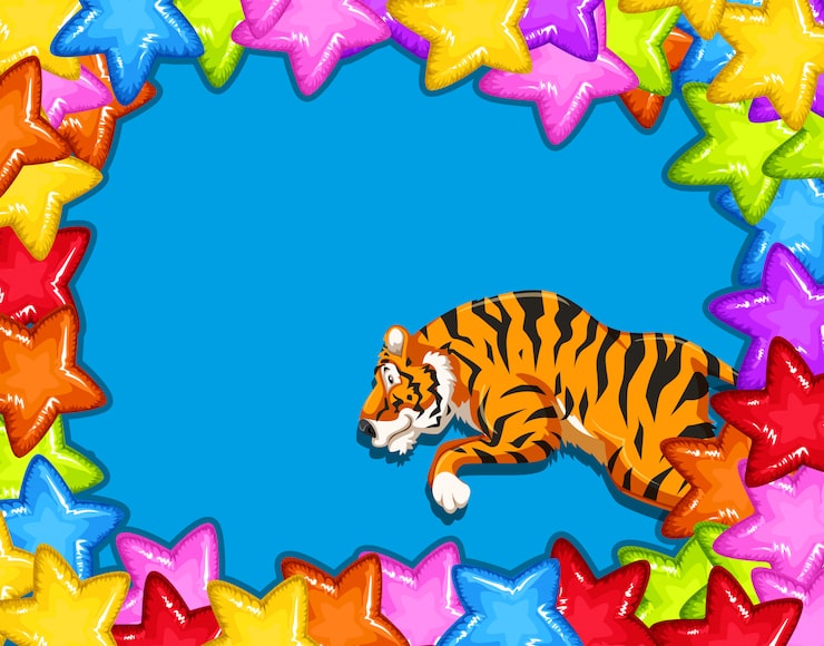 Vector gratuito tarjeta de celebración con tigre