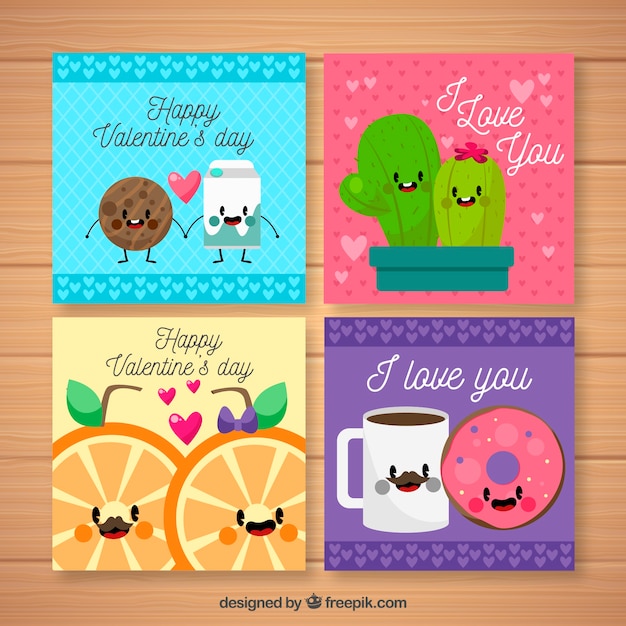 Vector gratuito tarjeta de felicitación de san valentín