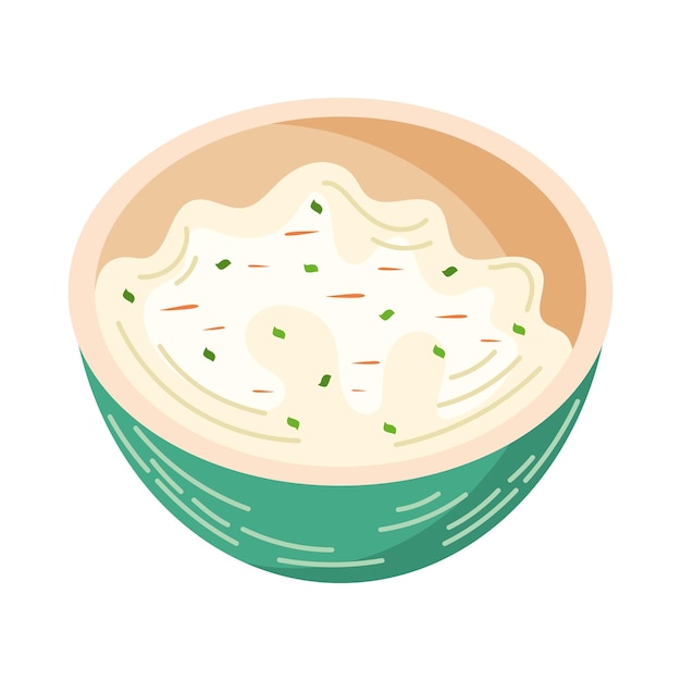 Vector gratuito tazón con cereales