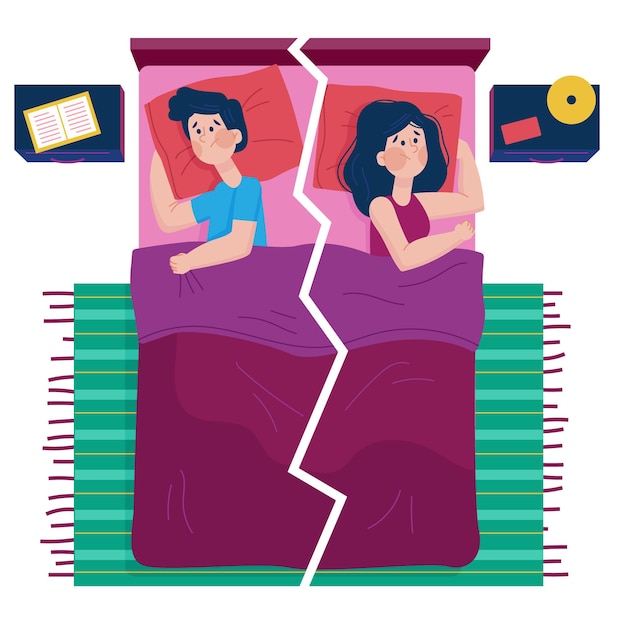 Vector gratuito tema de ilustración de divorcio