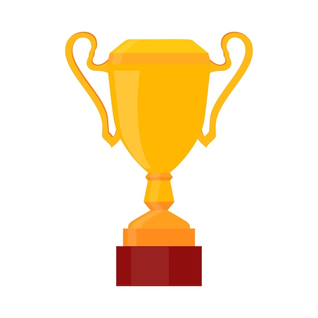 Vector gratuito trofeo de oro con cinta roja