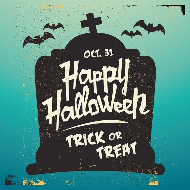 Vector gratuito tumba de halloween