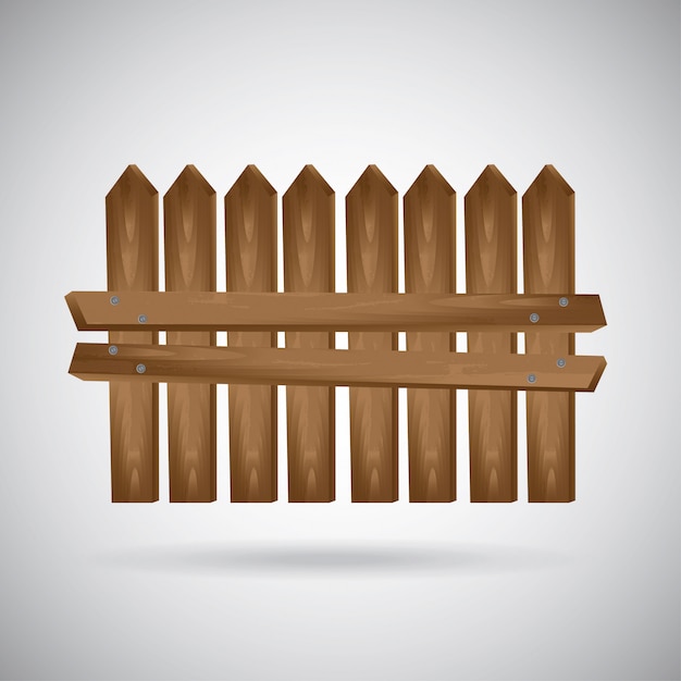 Vector gratuito valla de madera