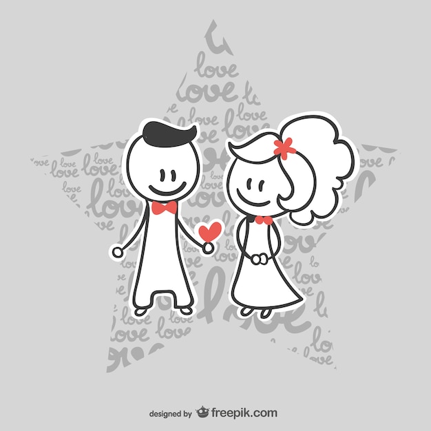 Vector gratuito vector de boda