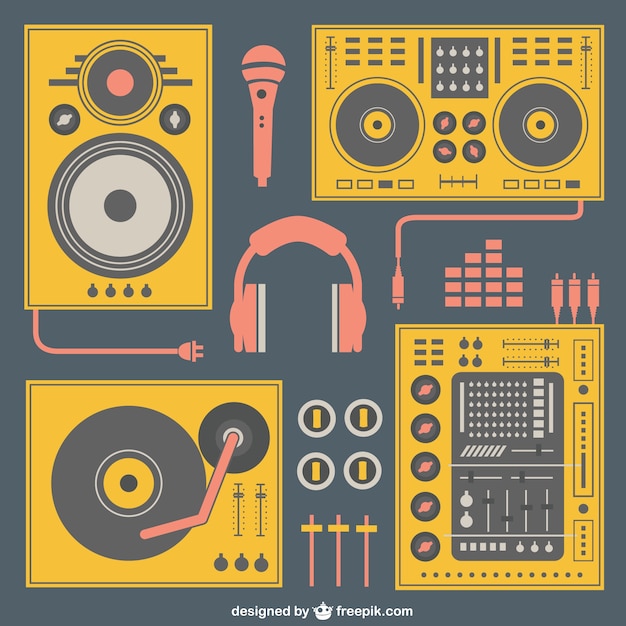 Vector gratuito vector equipo de música