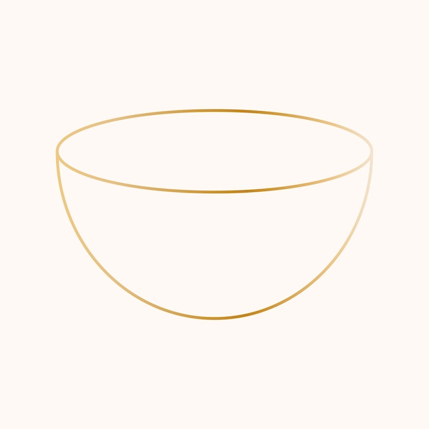 Vector gratuito vector de forma de media esfera de oro mínimo