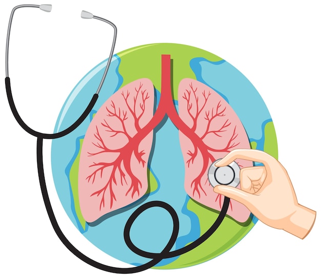 Vector gratuito vector de icono humano de pulmones