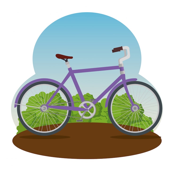 Vector gratuito vehículo de transporte de bicicleta extremo para hacer ejercicio