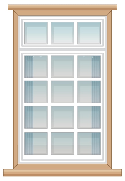 Vector gratuito una ventana para la fachada de un edificio de apartamentos o una casa