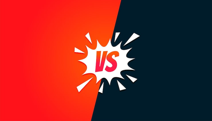 Vector gratuito versus vs duel clash banner con efecto de explosión