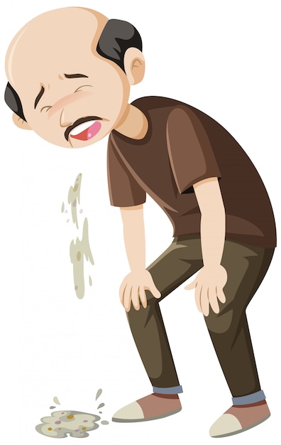 Vector gratuito viejo vomito