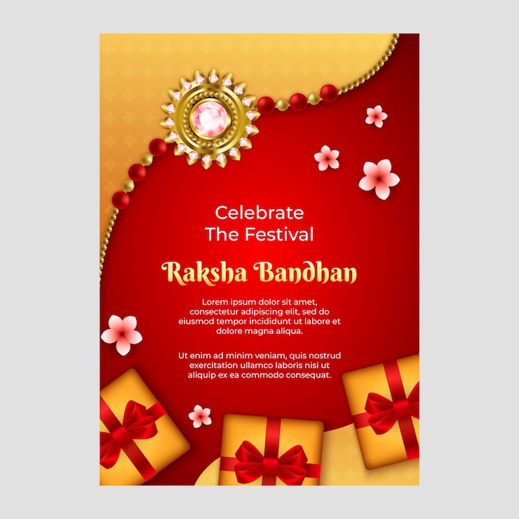 Miễn phí Vector áp phích raksha bandhan chân thực