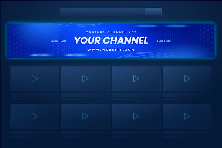 Miễn phí Vector banner youtube màu gradient