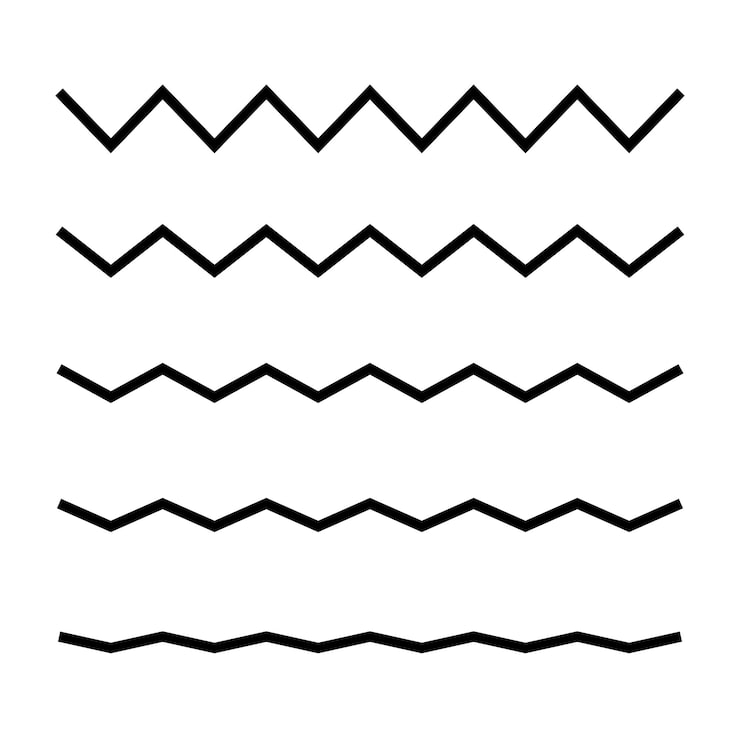 Miễn phí Vector bộ đường zigzag