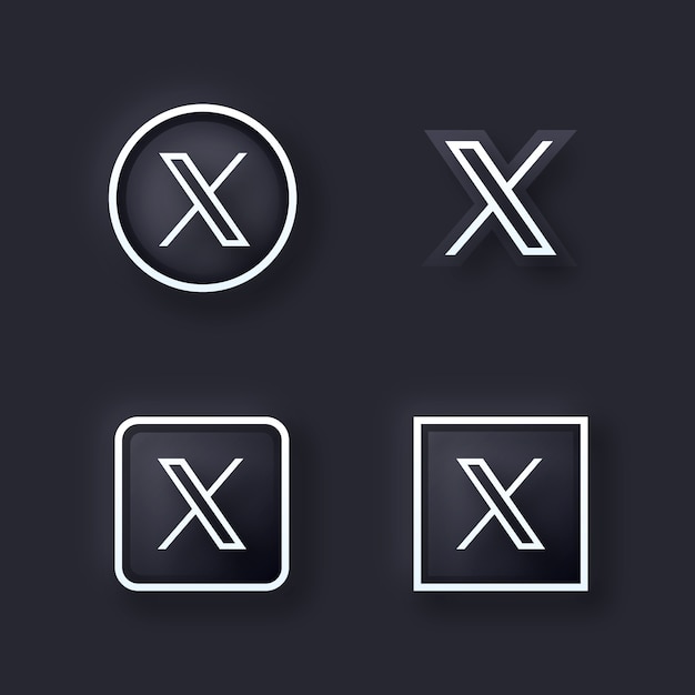 Miễn phí Vector bộ logo twitter gradient