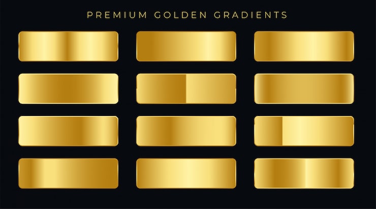Miễn phí Vector bộ mẫu gradient vàng cao cấp