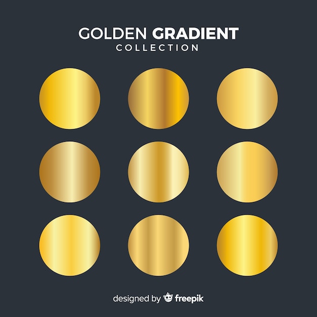 Miễn phí Vector bộ sưu tập gradient vàng