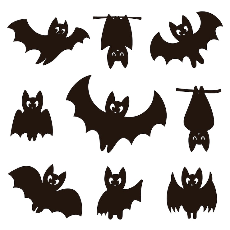 Miễn phí Vector bộ sưu tập hình bóng dơi vẽ tay cho lễ kỷ niệm halloween