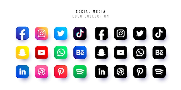 Miễn phí Vector bộ sưu tập logo mạng xã hội