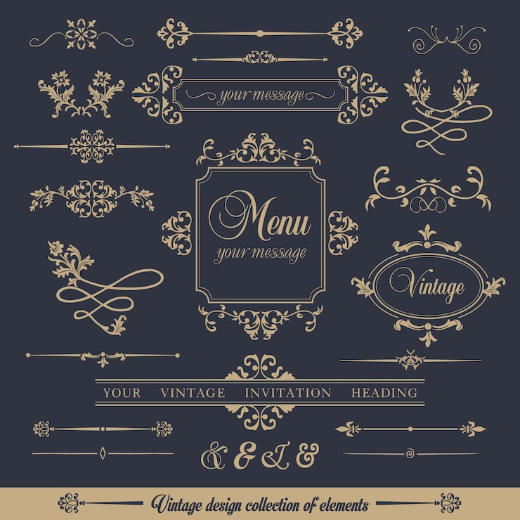 Miễn phí Vector bộ sưu tập thiết kế khung trang trí