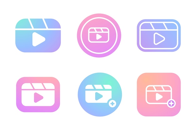 Miễn phí Vector bộ thước phim instagram gradient