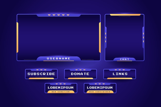 Miễn phí Vector các panel gradient trên twitch