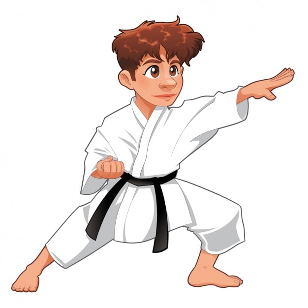 Miễn phí Vector cậu bé tập karate