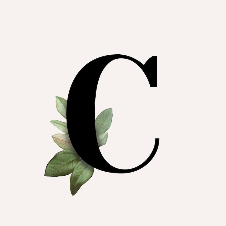 Miễn phí Vector chữ c phông chữ thực vật