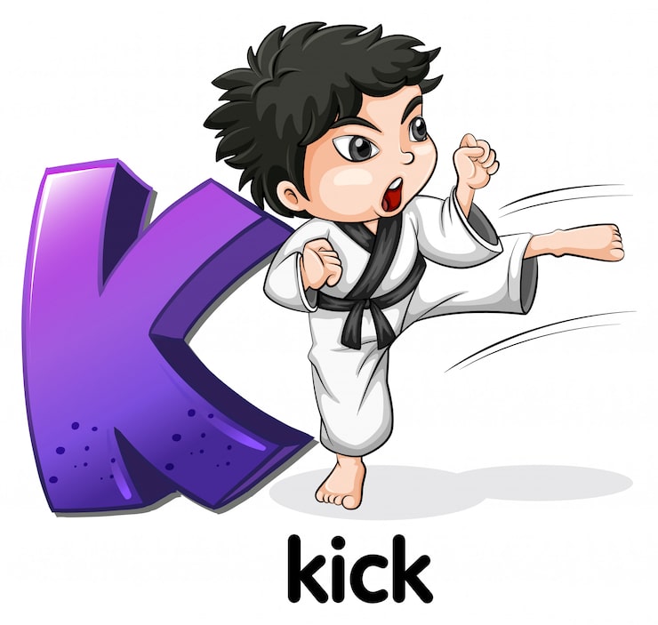 Miễn phí Vector chữ k cho 'kick' (cú đá)