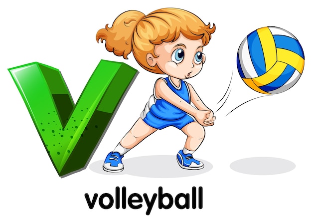 Miễn phí Vector chữ v cho bóng chuyền