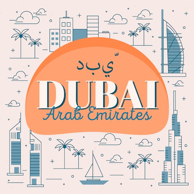 Miễn phí Vector chữ viết thành phố dubai