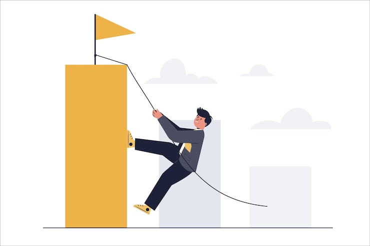 Miễn phí Vector cờ trên đỉnh biểu đồ cao