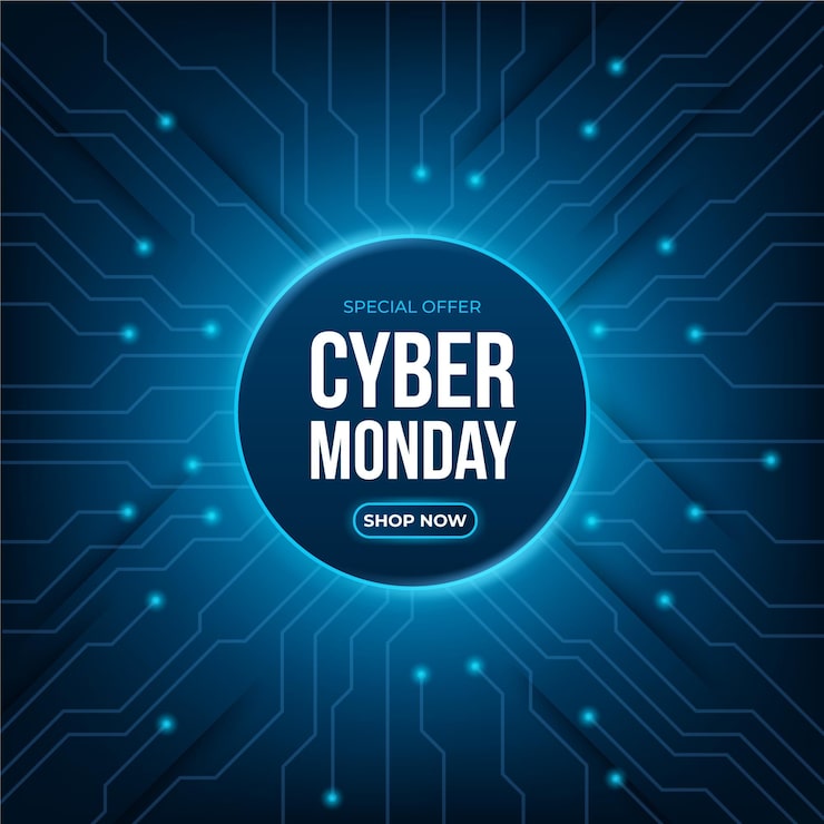 Miễn phí Vector công nghệ cyber monday chân thực