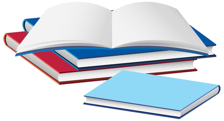 Miễn phí Vector đống sách trên nền trắng
