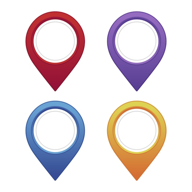 Miễn phí Vector ghim vị trí gradient