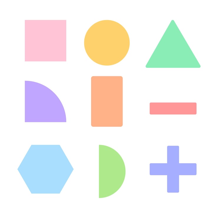 Miễn phí Vector hình dạng hình học pastel