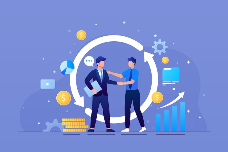Miễn phí Vector hình minh họa b2b gradient