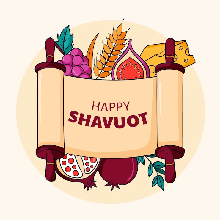 Miễn phí Vector hình minh họa shavuot vẽ tay
