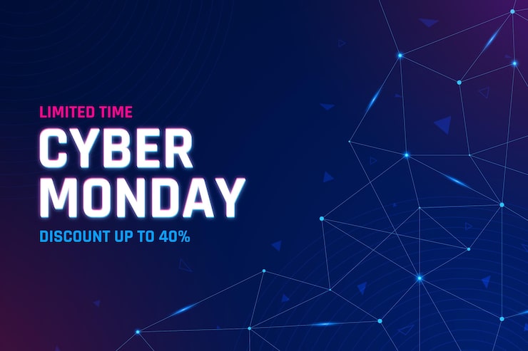 Miễn phí Vector hình nền cyber monday đa giác phẳng